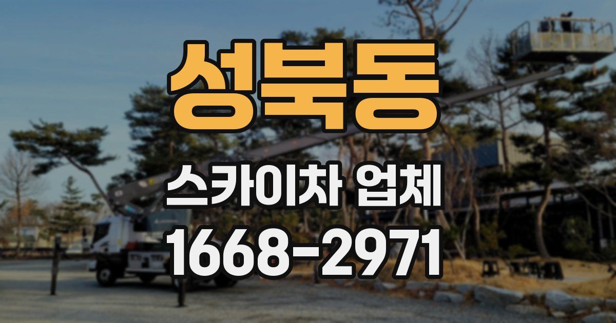 성북동 스카이차 업체