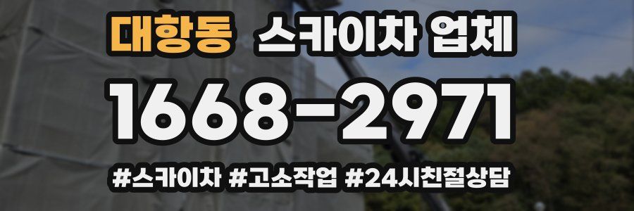 대항동 스카이차 업체