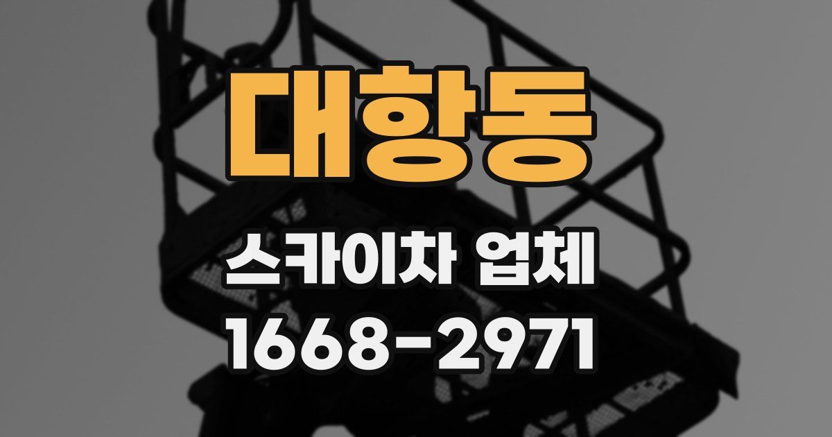대항동 스카이차 업체