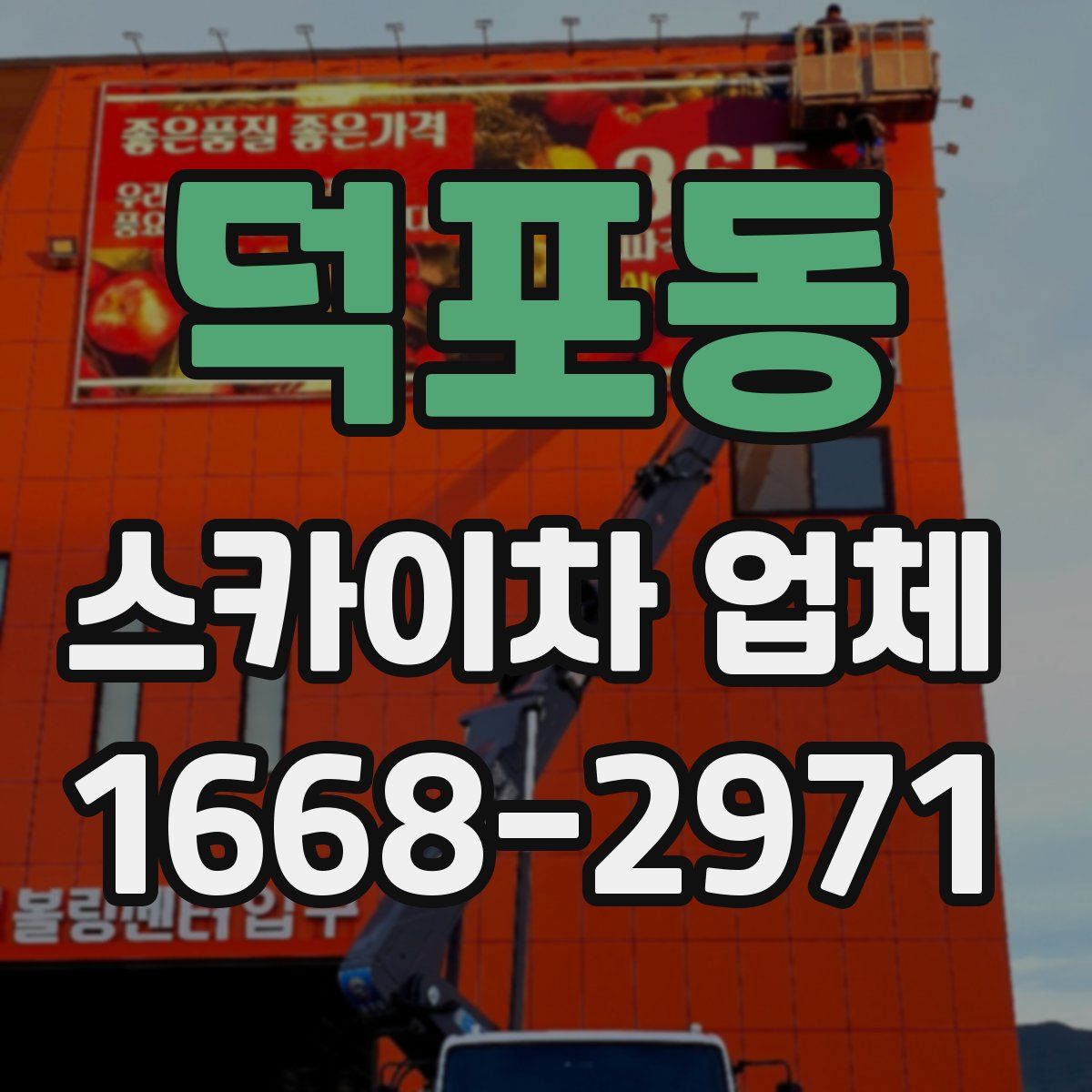 덕포동 스카이차 업체