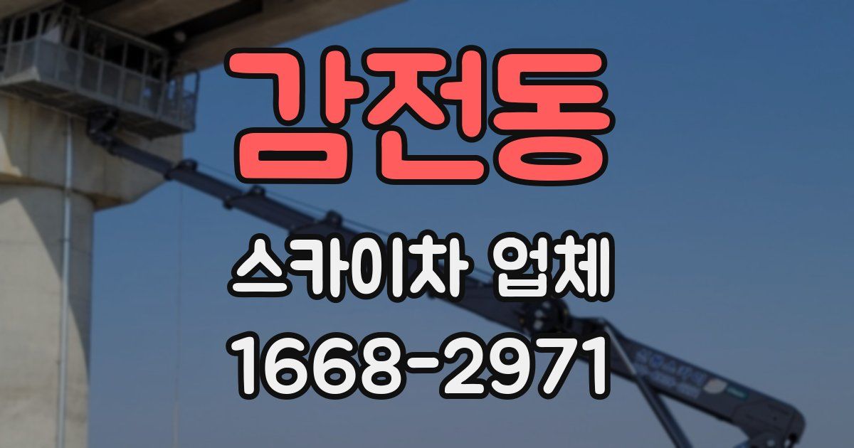 감전동 스카이차 업체