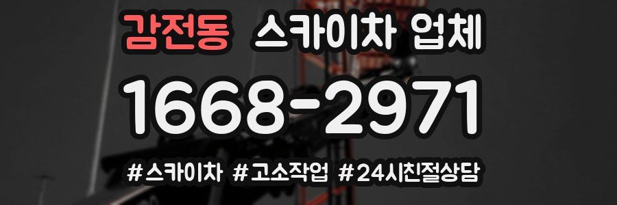 감전동 스카이차 업체
