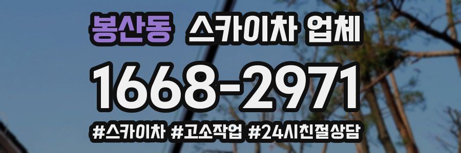 봉산동 스카이차 업체