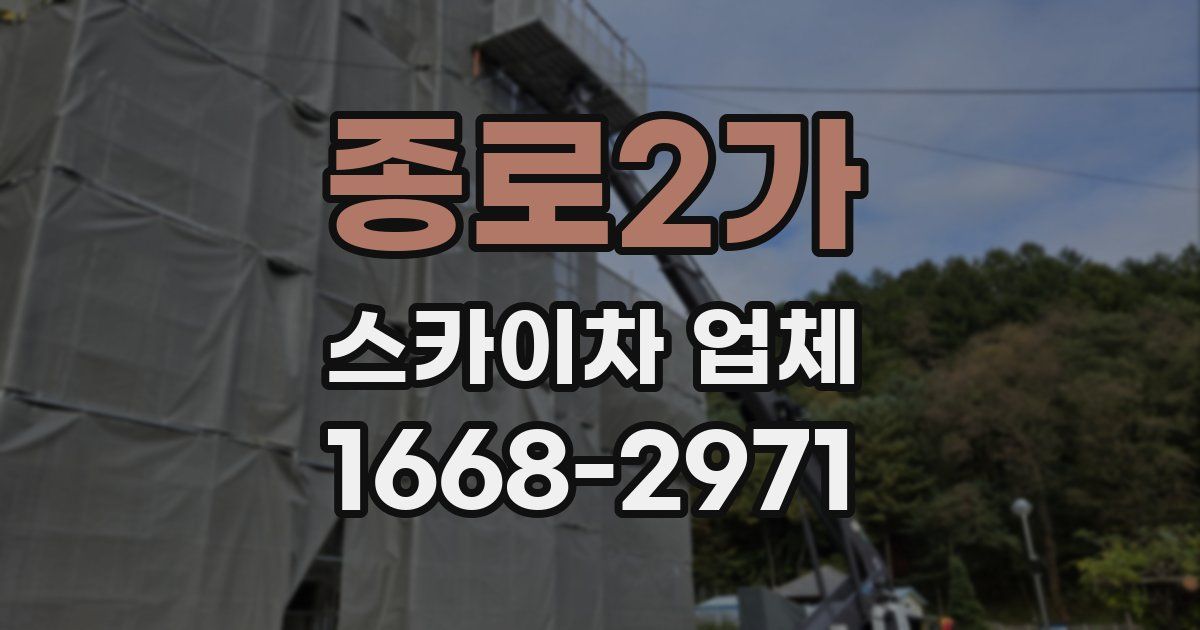종로2가 스카이차 업체