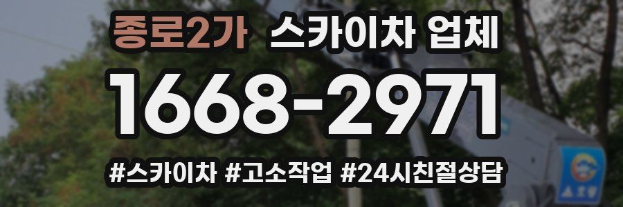 종로2가 스카이차 업체