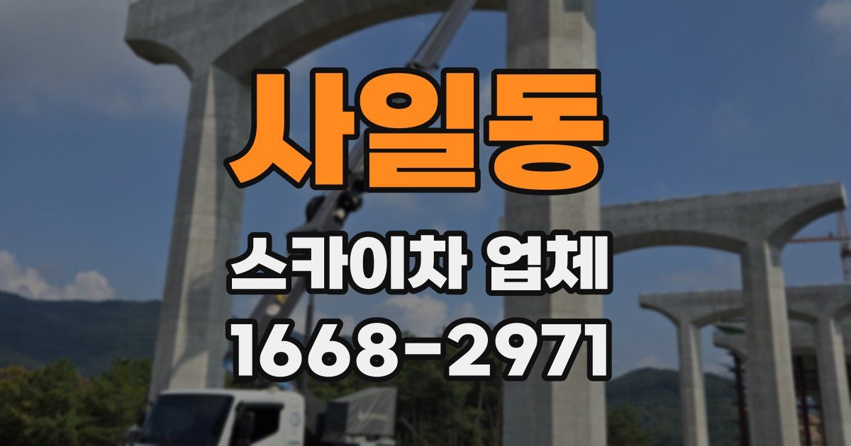 사일동 스카이차 업체