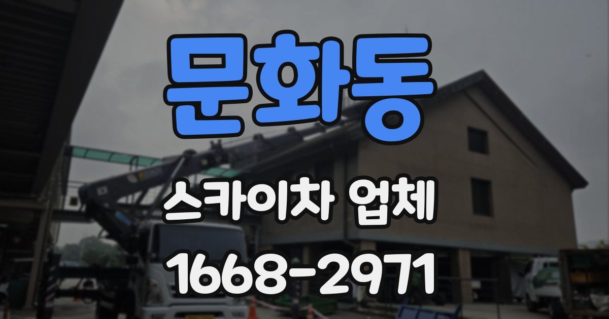문화동 스카이차 업체