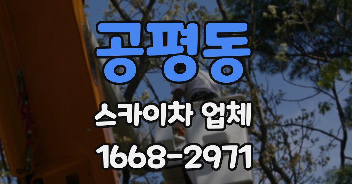 공평동 스카이차 업체