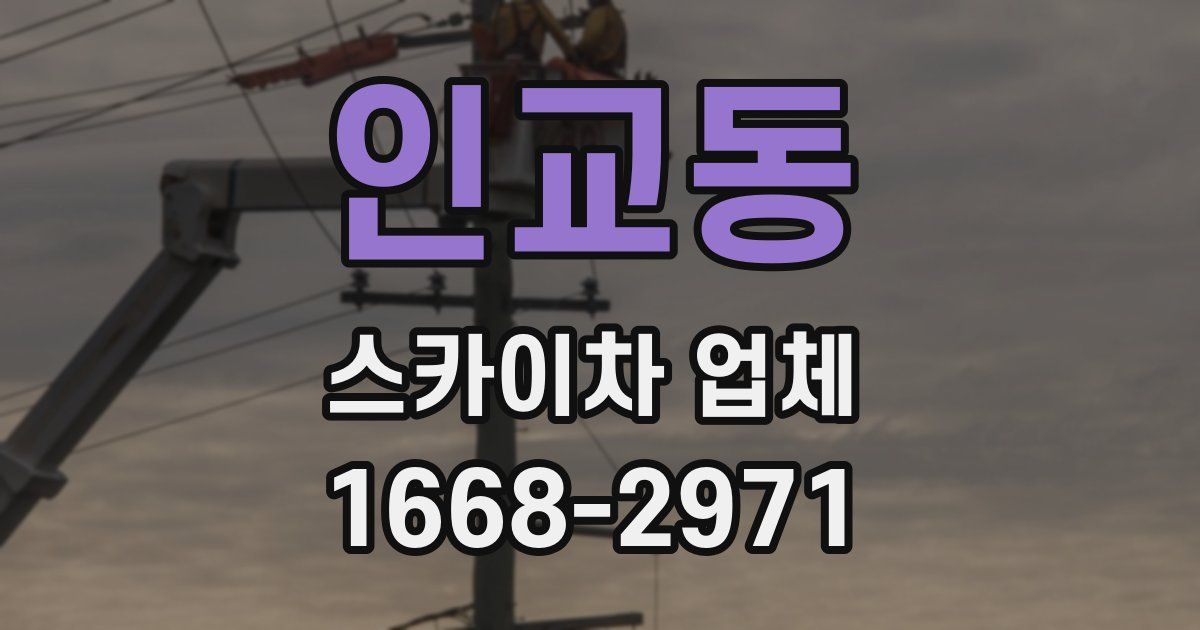 인교동 스카이차 업체