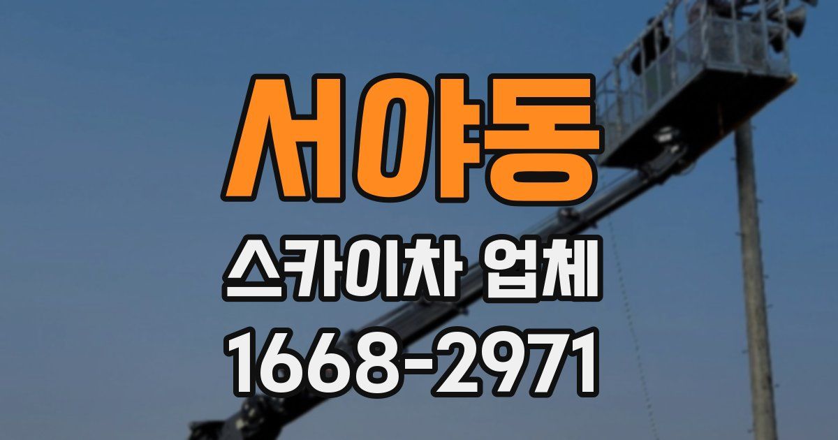서야동 스카이차 업체
