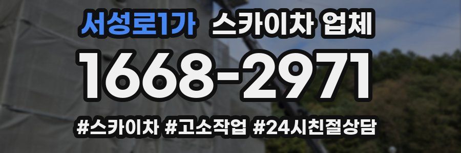 서성로1가 스카이차 업체