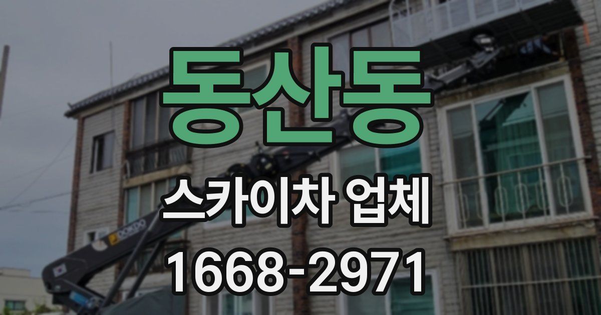 동산동 스카이차 업체