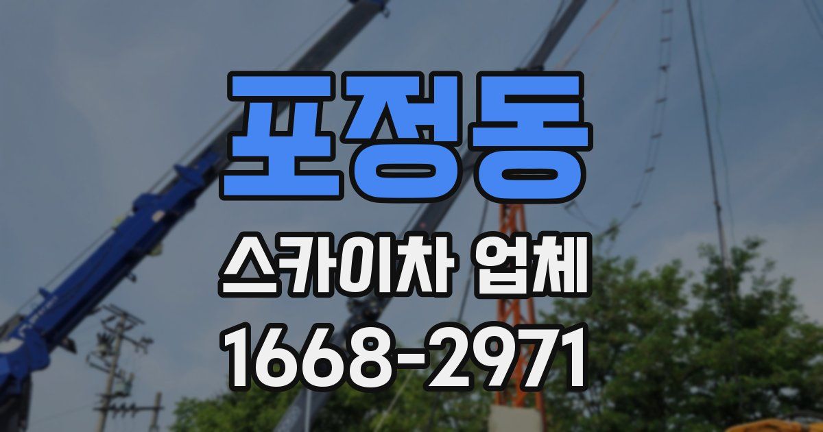 포정동 스카이차 업체