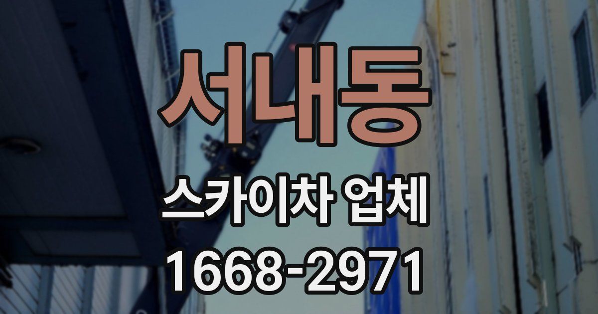서내동 스카이차 업체
