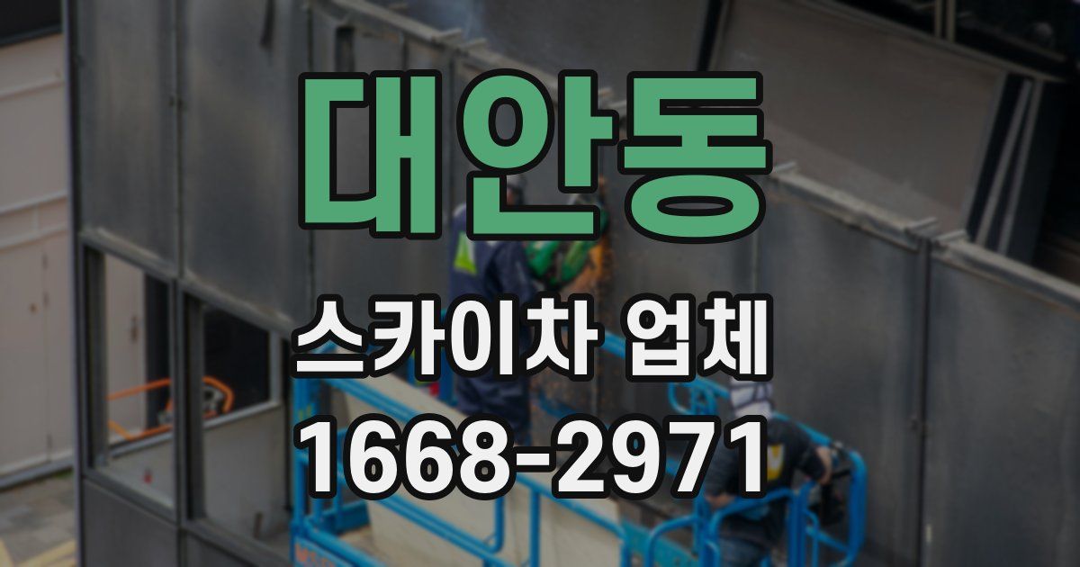 대안동 스카이차 업체