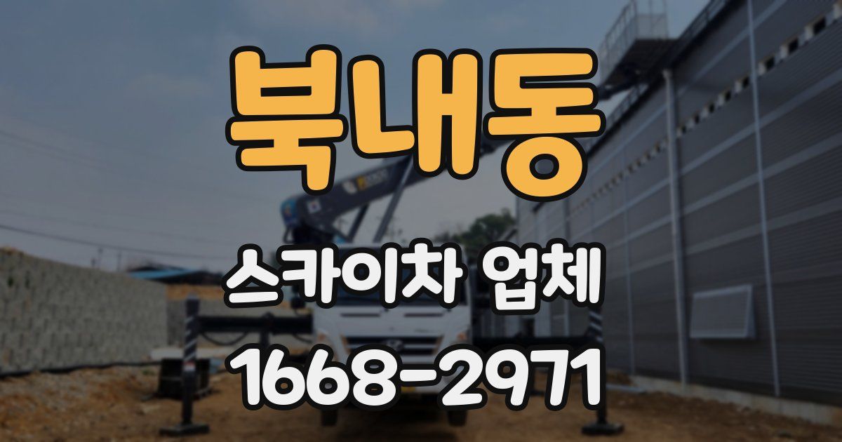 북내동 스카이차 업체