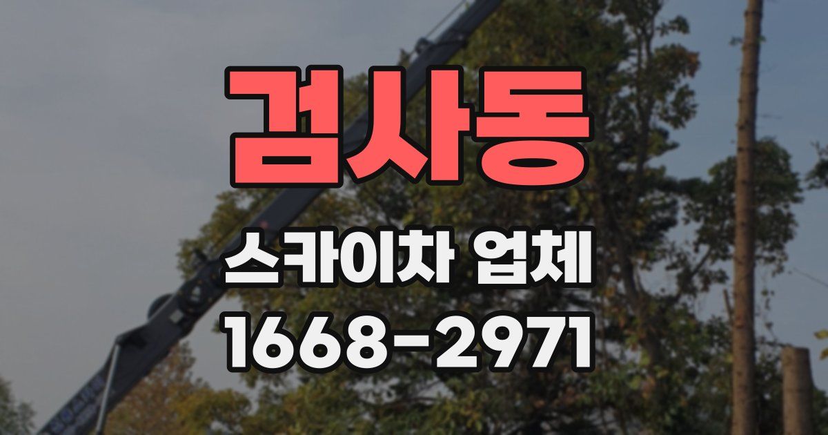 검사동 스카이차 업체