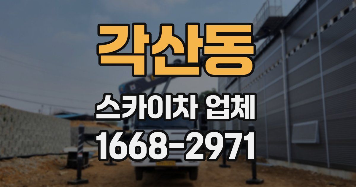 각산동 스카이차 업체