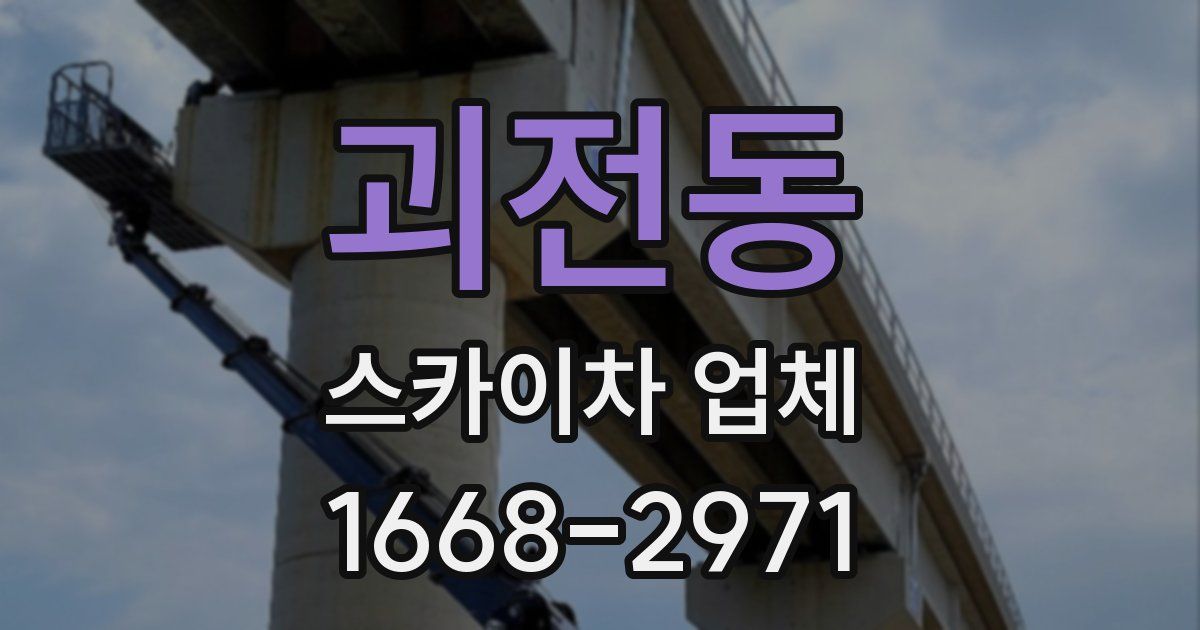 괴전동 스카이차 업체