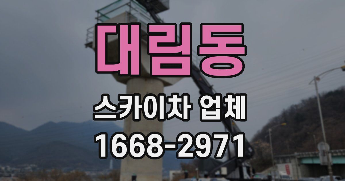 대림동 스카이차 업체