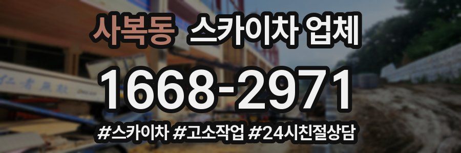 사복동 스카이차 업체