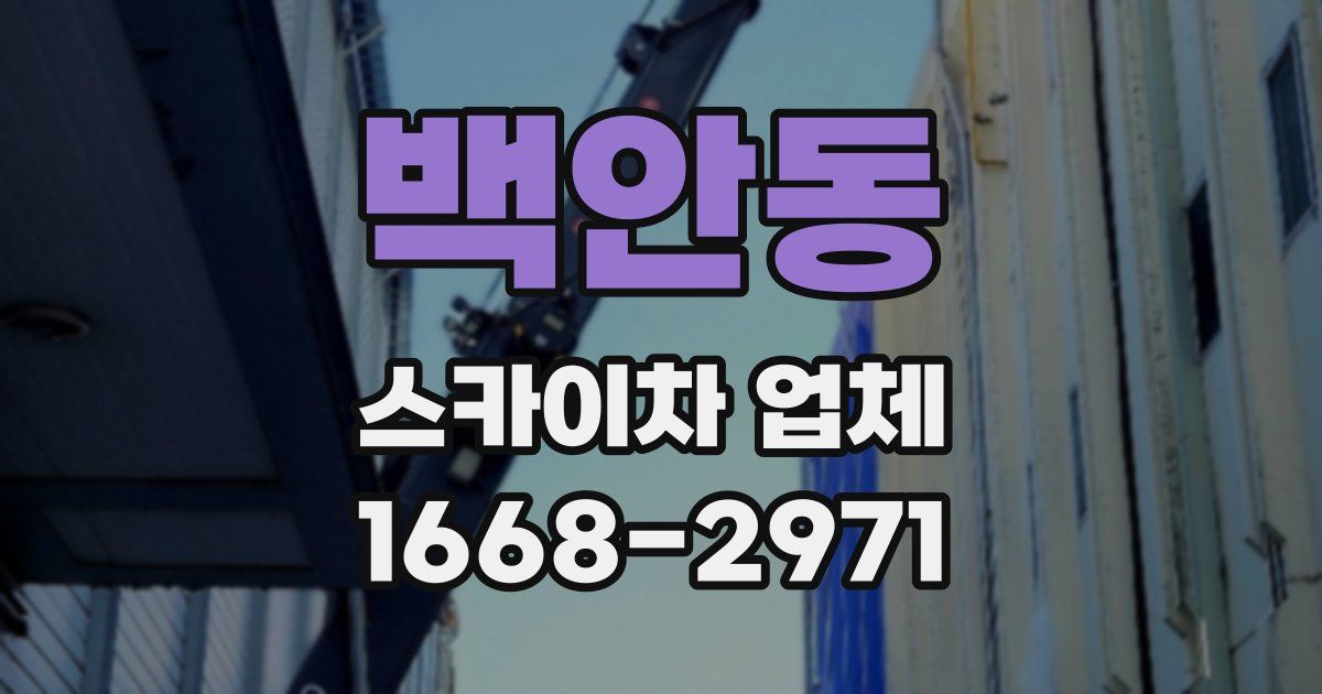 백안동 스카이차 업체