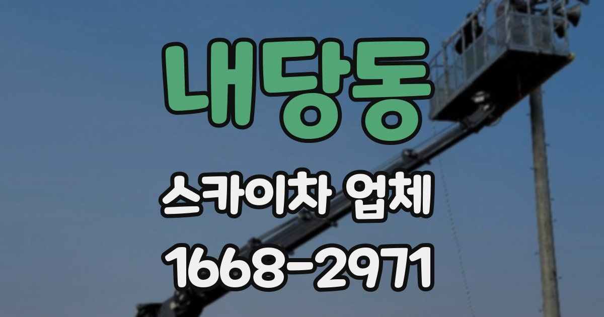 내당동 스카이차 업체