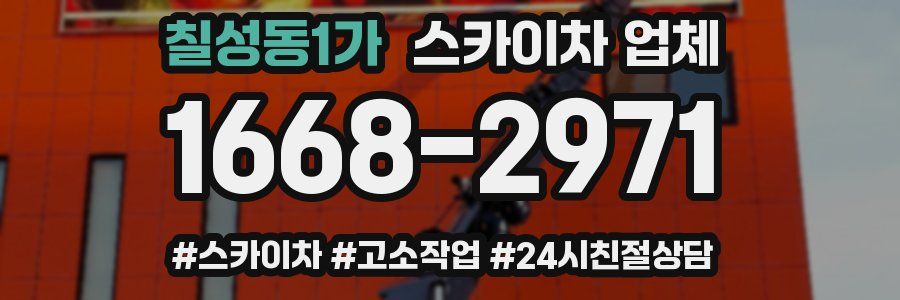 칠성동1가 스카이차 업체