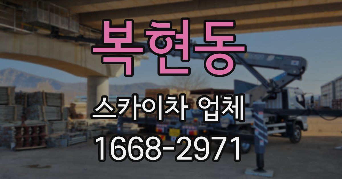 복현동 스카이차 업체