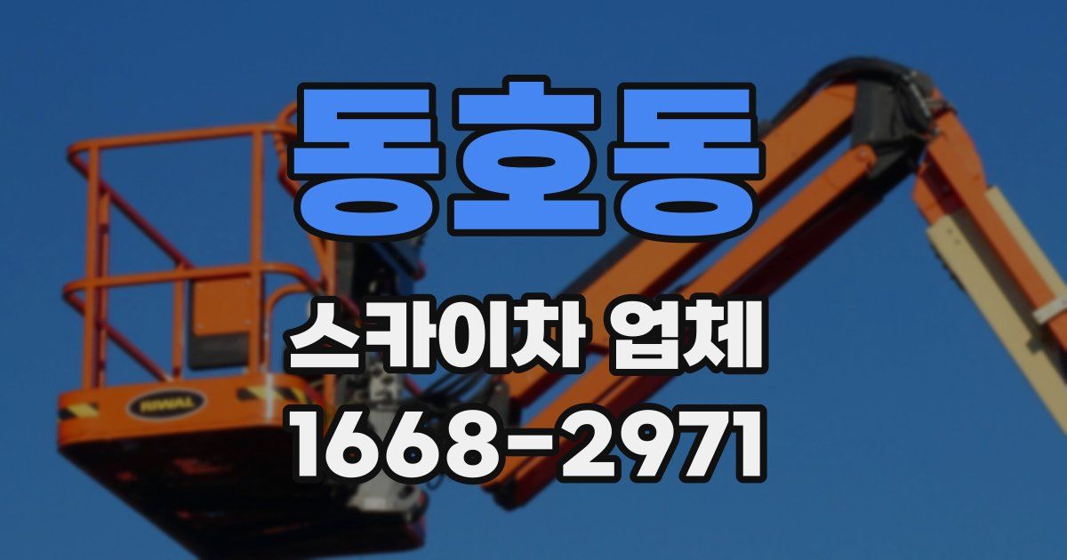 동호동 스카이차 업체