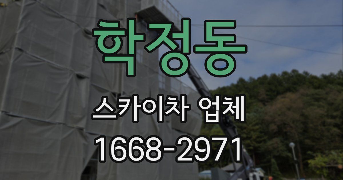 학정동 스카이차 업체