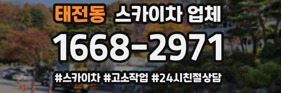태전동 스카이차 업체