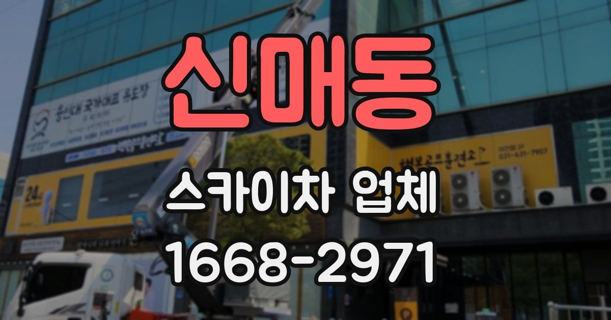 신매동 스카이차 업체