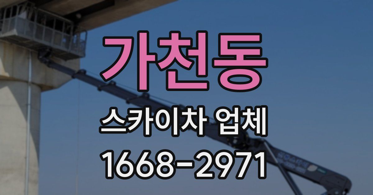 가천동 스카이차 업체