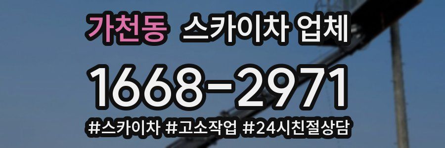 가천동 스카이차 업체
