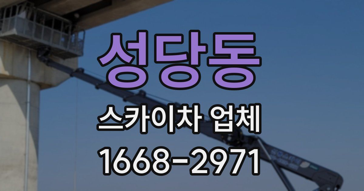 성당동 스카이차 업체