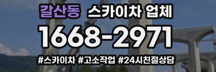 갈산동 스카이차 업체