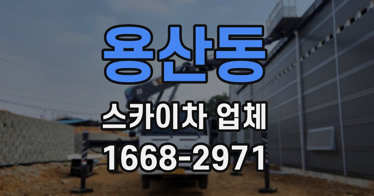 용산동 스카이차 업체