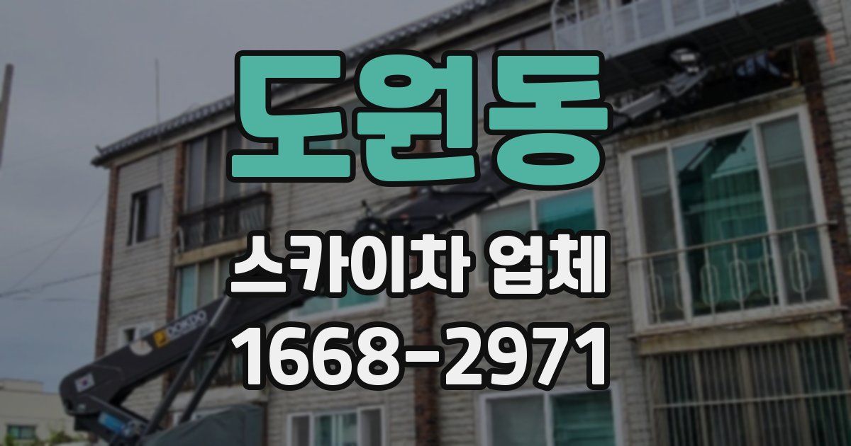 도원동 스카이차 업체