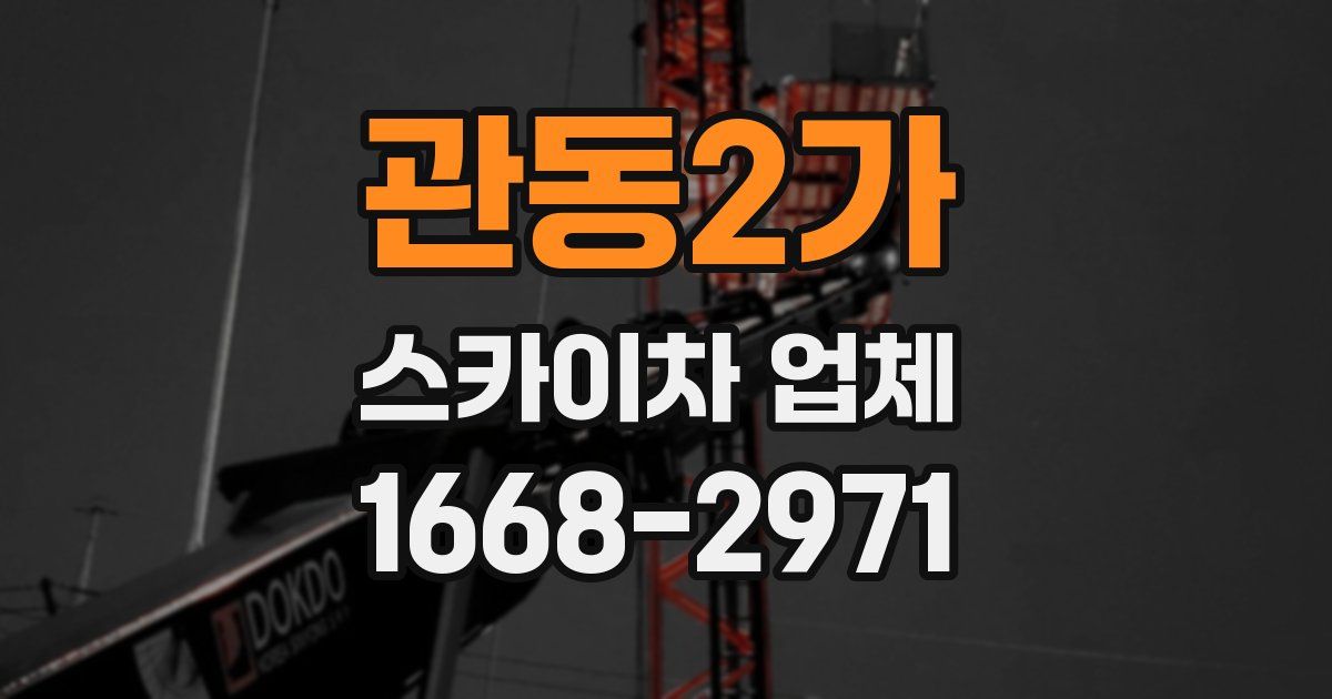관동2가 스카이차 업체