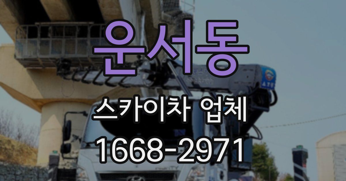 운서동 스카이차 업체