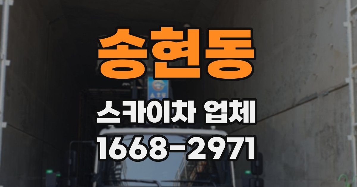 송현동 스카이차 업체