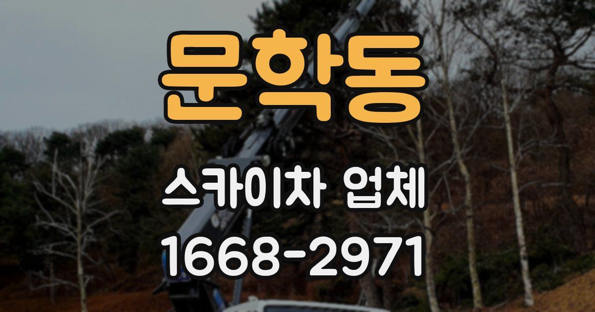 문학동 스카이차 업체
