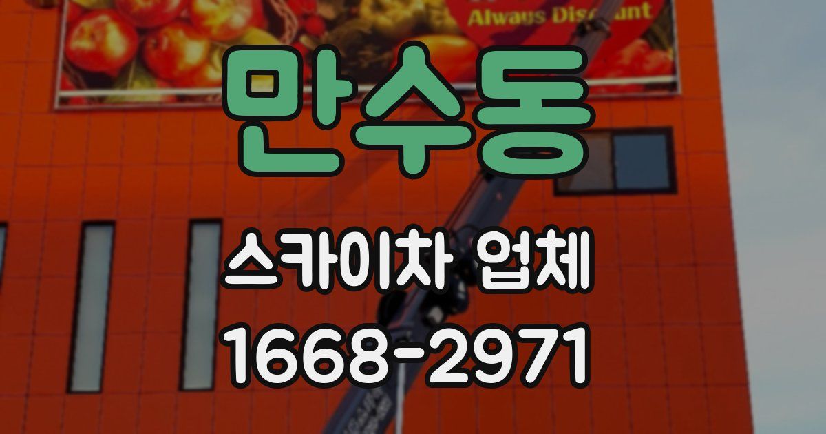 만수동 스카이차 업체