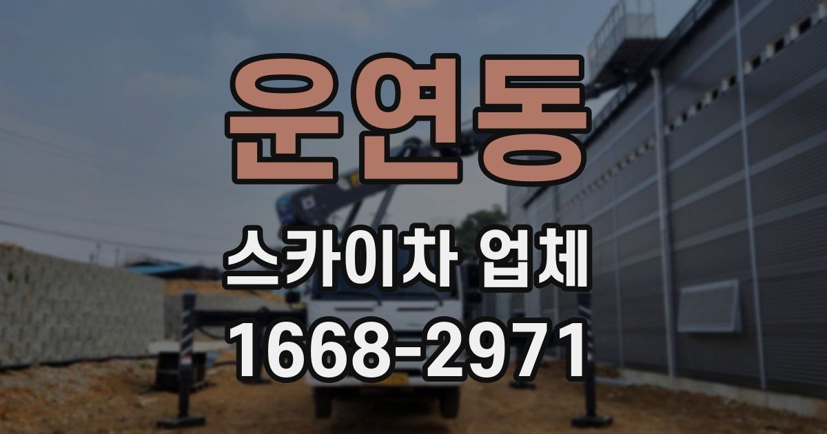 운연동 스카이차 업체