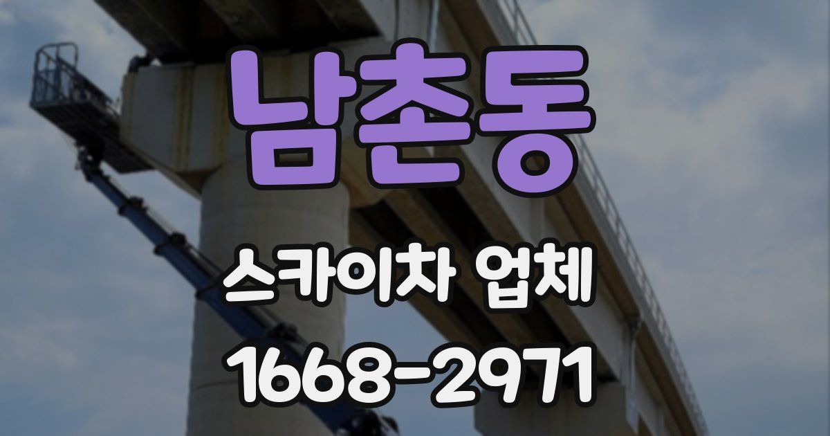 남촌동 스카이차 업체