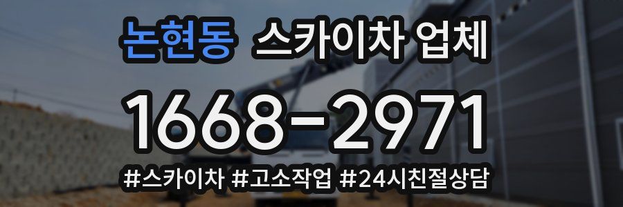 논현동 스카이차 업체