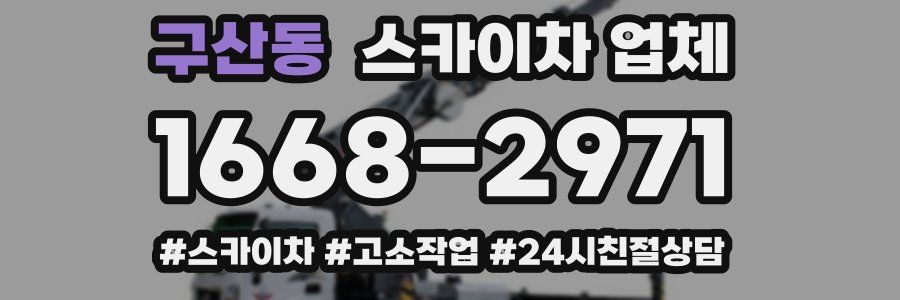 구산동 스카이차 업체
