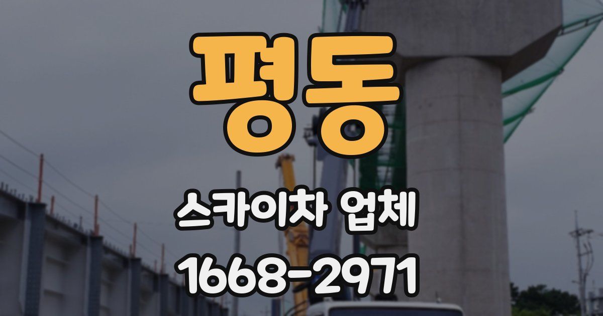 평동 스카이차 업체