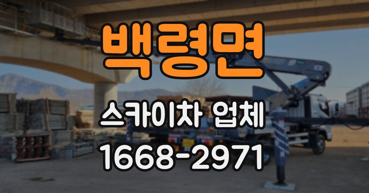 백령면 스카이차 업체